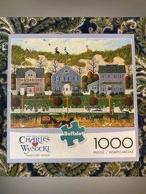 Buffalo Games Charles Wysocki NANTUCKET WINDS 1000 Pc Jigsaw Puzzle w/ Poster